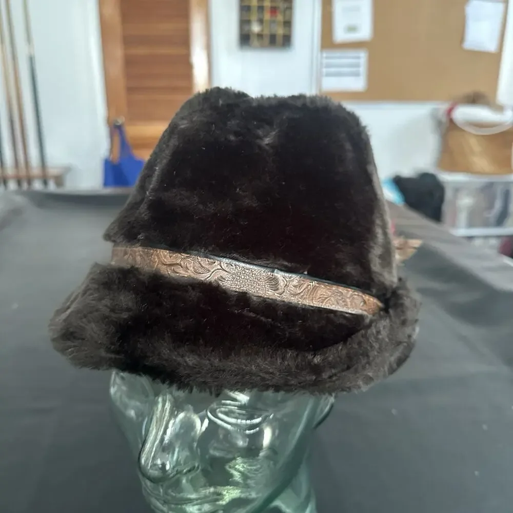 Vtg German? United Hatters Cap & Millinery Hat Fedora Trapper Fur Size L